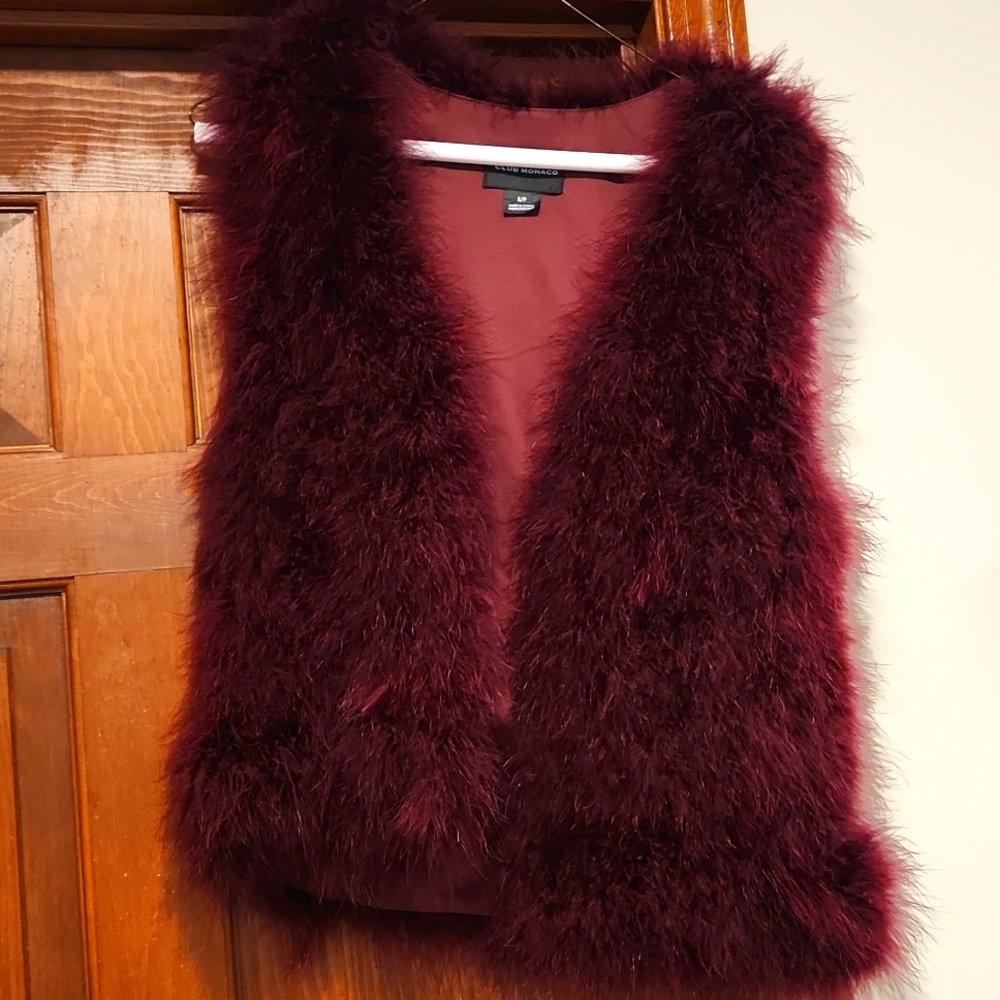 Club Monaco woman's feather vest